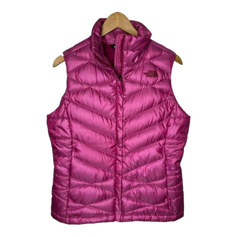 North Face Aconcagua 550 Down Puffer Vest Womens Medium Pink Athletic Gorpcore